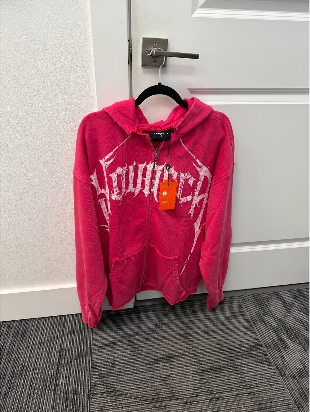 YoungLA Mens Pink Large- SOLD OUT- 5224 - Hardstyle Zip-Ups- New drop!